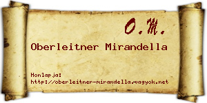 Oberleitner Mirandella névjegykártya
